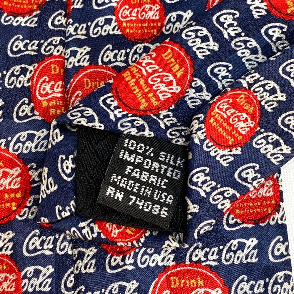 Everything Coca-Cola Vintage Rare Collectible Retro Novelty Men's Dress Neck Tie - Picture 6 of 9